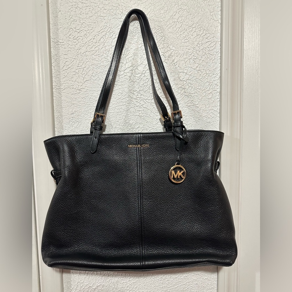 Michael Kors “Lenox” Black Leather Large Tote Bag (older version)